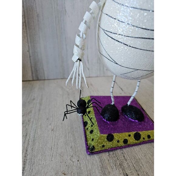 Pier 1 mummy spider glitter large Halloween decor rare vintage - Picture 2 of 9